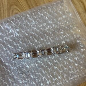 Swarovski Millenia bracelet Octagon cut, White, Rhodium plated